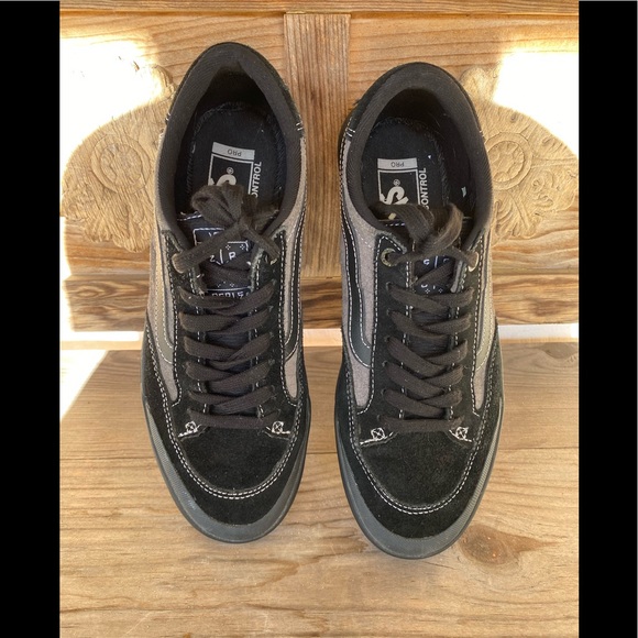 Vans Berle Pro (Croc) Black Suede Skateboard Shoes Mens Size 8 - Picture 2 of 14